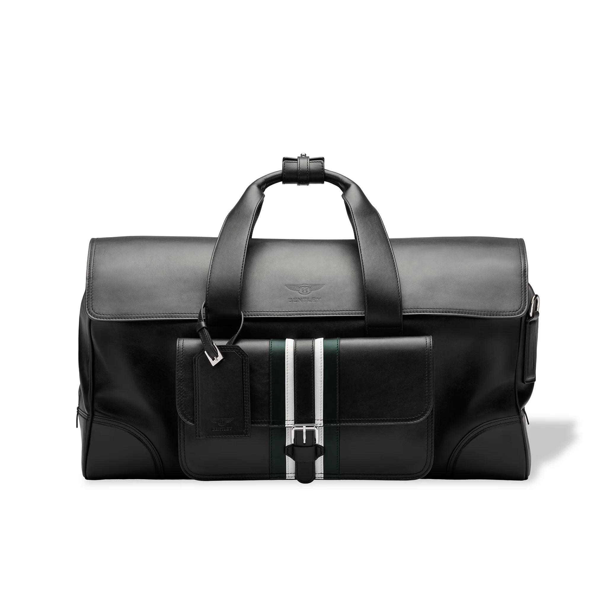 bentleys leather crossbody travel bag Bentley Coastal Black with green and white stripes or Dark Sapphire with red and white stripes. Women's Bags & TR Bentley
