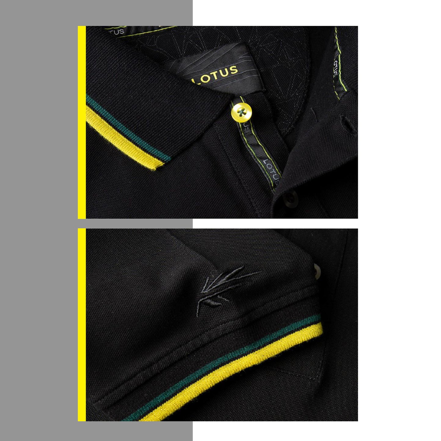 Lotus Black Polo Shirt