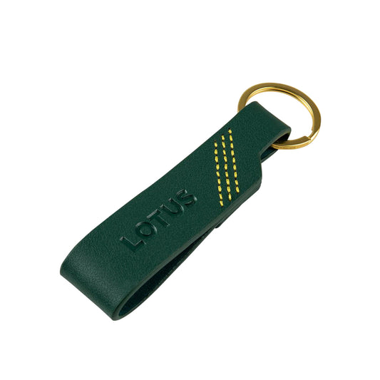 Lotus Leather Keyring